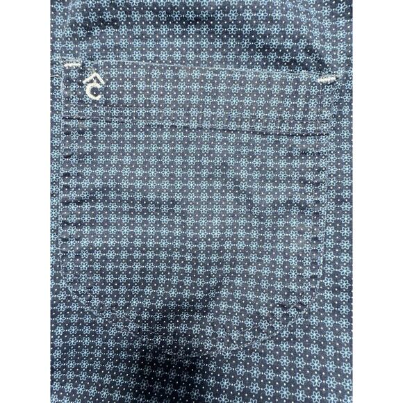 Rafter C Pro Flex 45 Performance Mens LS Blue Geo Print Button Up Shirt - Size M - Picture 3 of 6